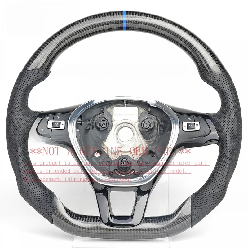 For Volkswagen POLO Bora Multi Function Carbon Fiber Modified Steering Wheel Assembly Horn Cover Shell