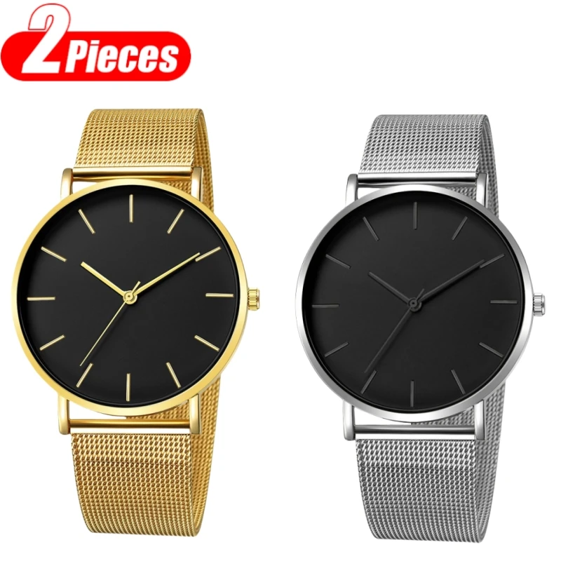 Fashion Simple Ultra Thin Men Watch Luxury Metal Analog Quartz Watches Men Women Business Male Wristwatch Clock Reloj Hombre