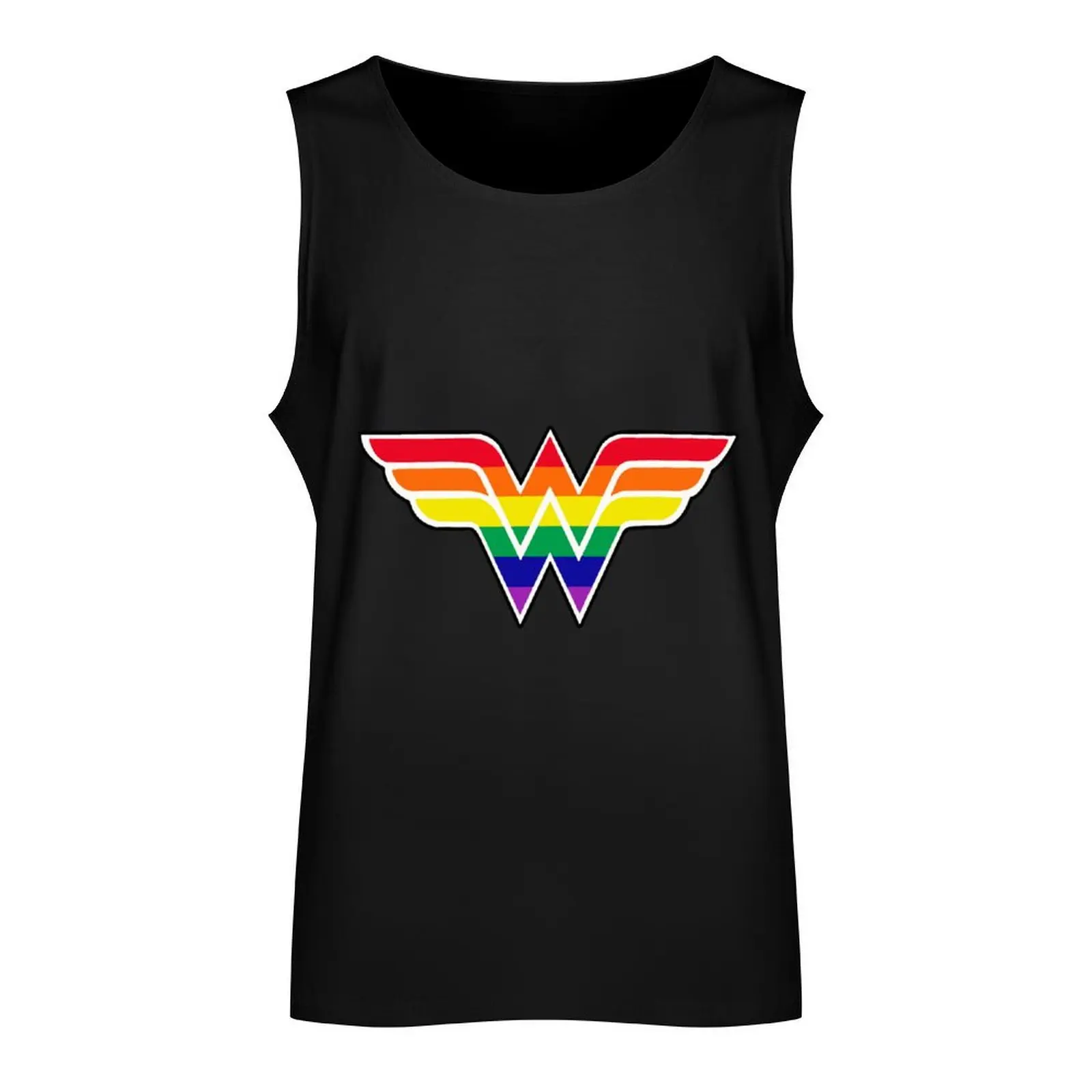 Wonder Rainbow Design Tank Top gym clothing men Men's clothes luxury style T-shirt sports