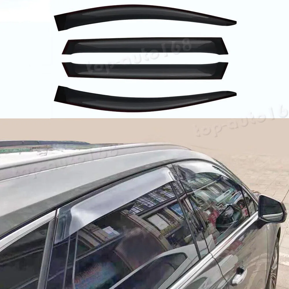 Smoke Black Window Visor Vent Shades Sun Rain Guard For Cadillac XT5 2017-2022