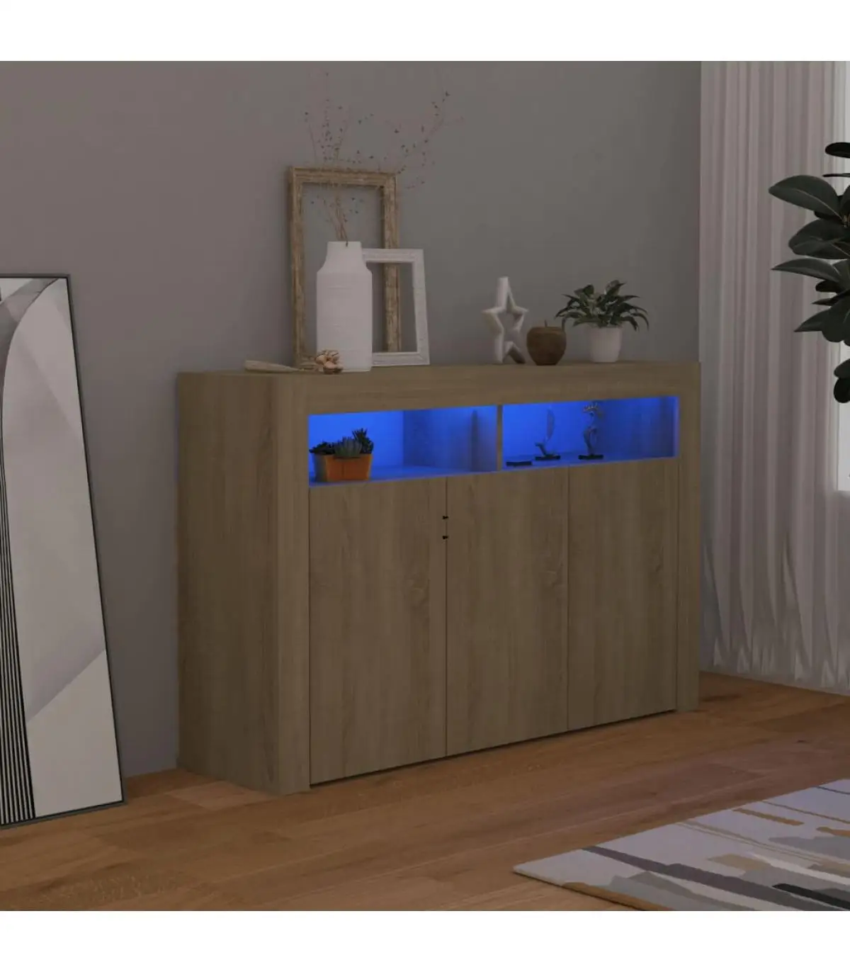 Sonoma 115,5x30x75 cm Oak LED sideboard