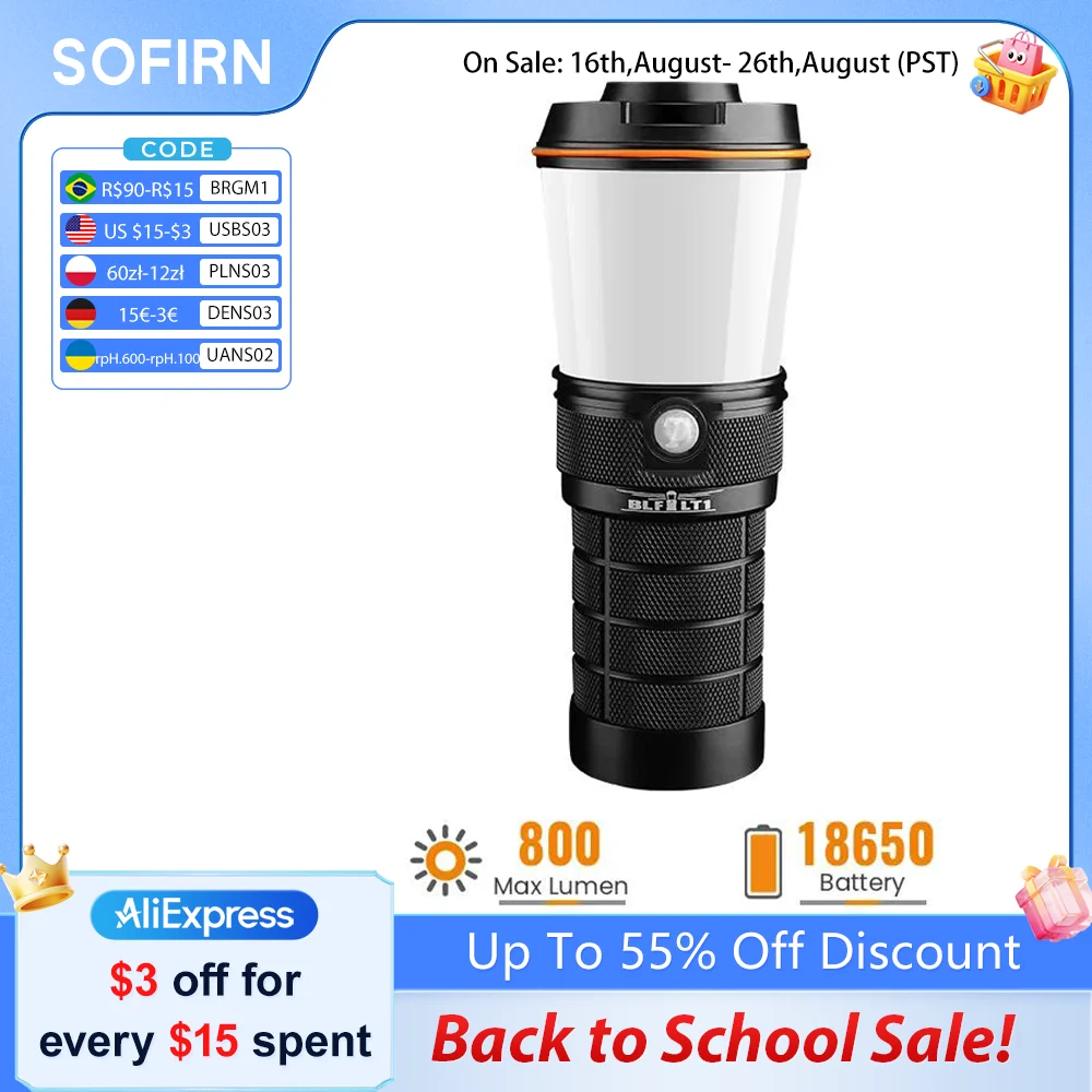 キャンプ、アウトドア用品 激レア 品切商品 Sofirn BLF LT1 ランタン