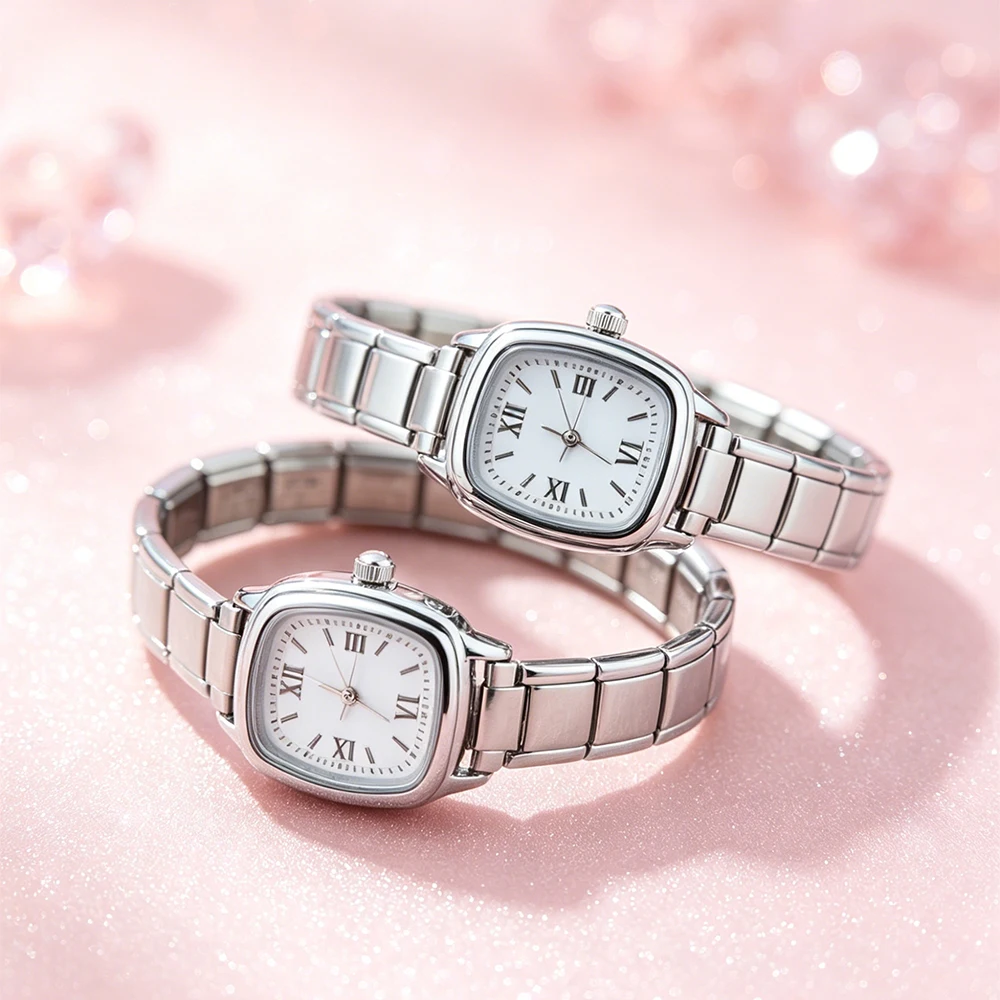 Italian Charm Watch Square Simple Watch Bracelet Hello Kitty 9MM Italian Elastic Charm for Friend Wife Birthday Gift DIY Jewelry view 3