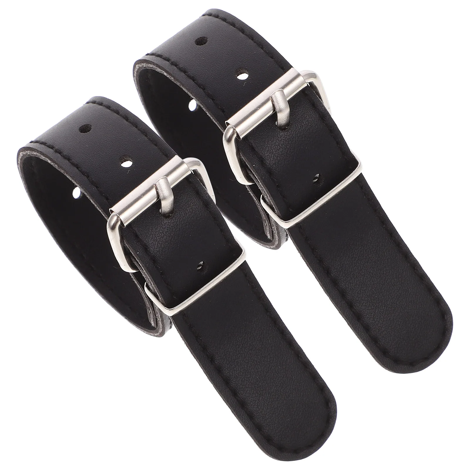 

Bike Basket Straps Buckle Black Small Baskets Front Electric Accessories PU Material Adjustable Holes Secure