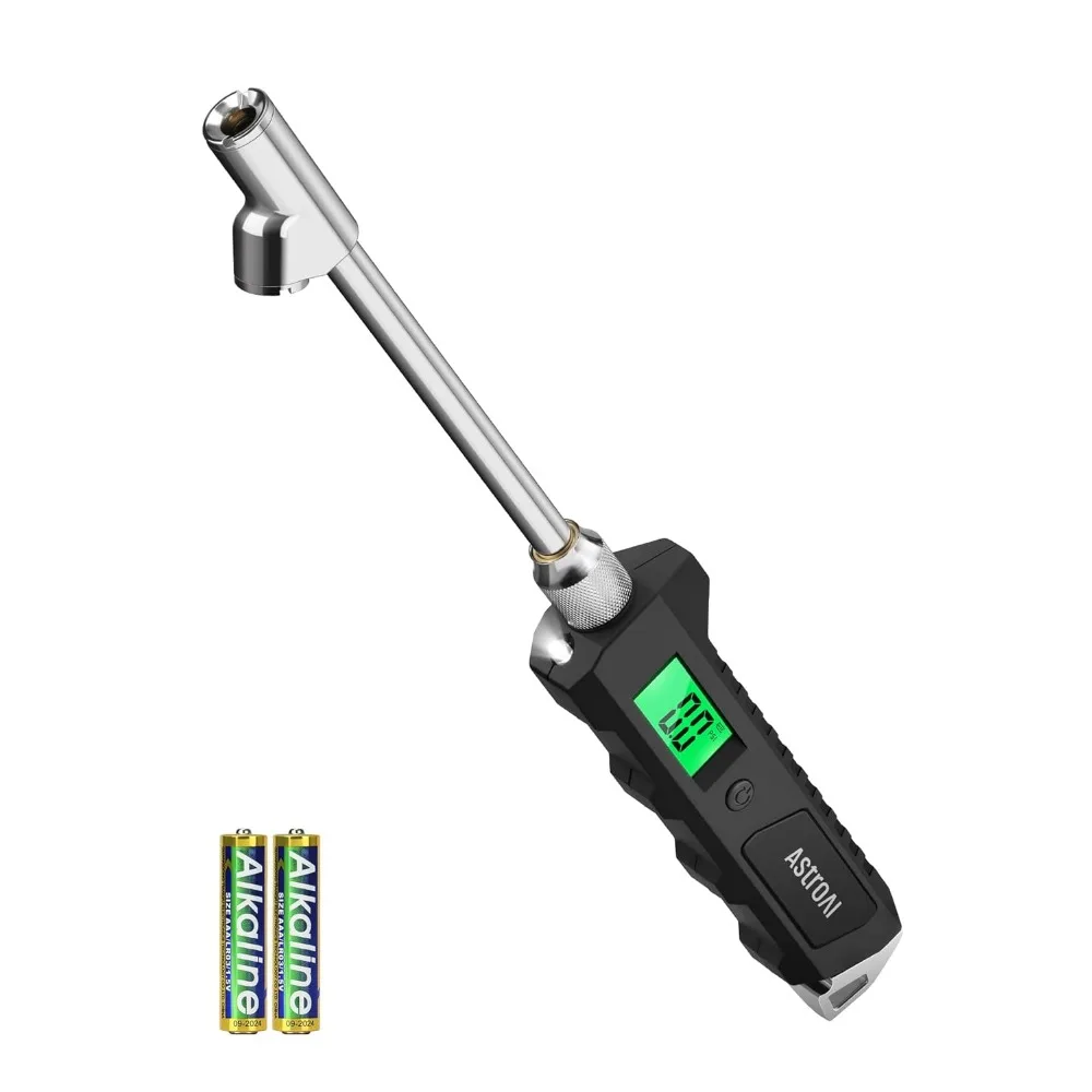 

Цифровой манометр для шин 230 фунтов на квадратный дюйм, сверхмощная двойная головка с ЖК-дисплеем с подсветкой и фонариком для грузовика, автофургона