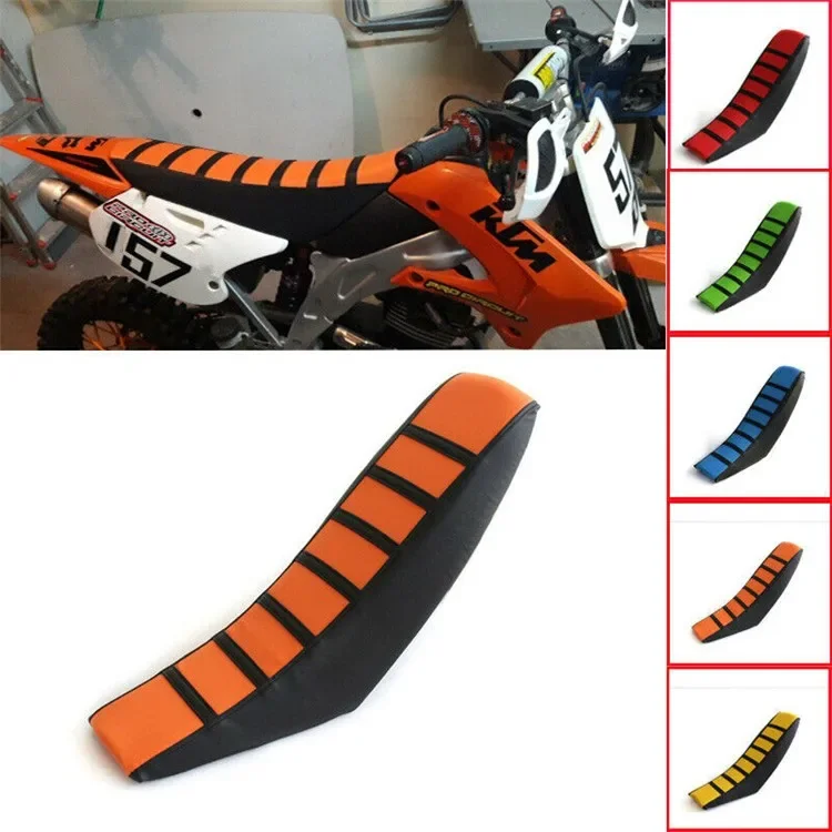 

Motorcycle Striped Soft-Grip Gripper Soft Seat Cover Rubber For Honda Suzuki Kawasaki Yamaha Motocross KTM SX XC EXC XC-W SX-F