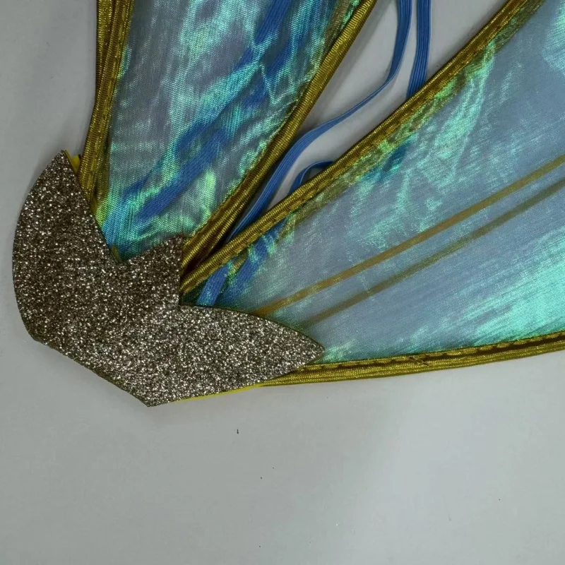 Organza Butterfly Wing for Women Girls, Blue Fairy Wings Halloween Cosplay Supplies