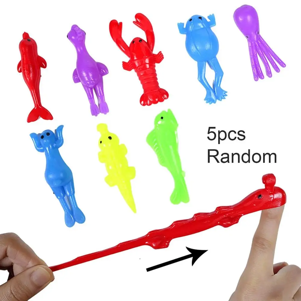 Funny Creativity Kids Bouncy Toys Vent Toy Laugh Hand Catapulted Walls Slingshot Toys Stretchy Flying Hand Catapulted Toys