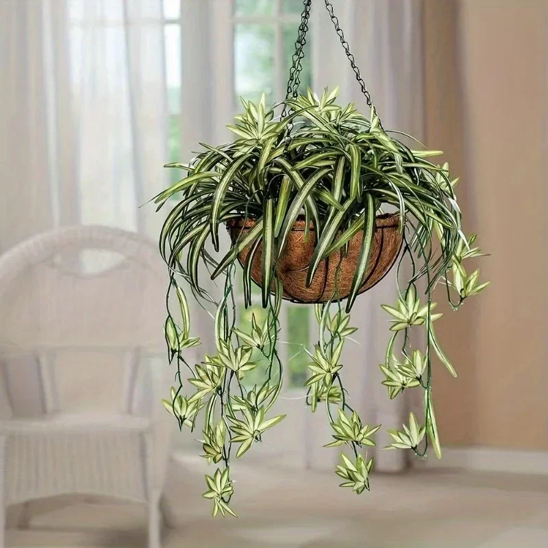 Simulation 5-pronged Phnom Penh Spider Plant Wedding Scene Layout Plant Wall Accessories Bunch Fake Flowers Home Decoration