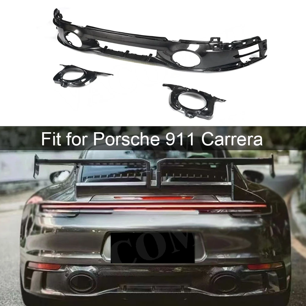 

VACOMUL Dry Carbon Fiber Rear Lip Diffuser Spoiler Splitters For Porsche 911 Carrera 4S Sport Bumper Guard FRP 2019-2023 Bodykit