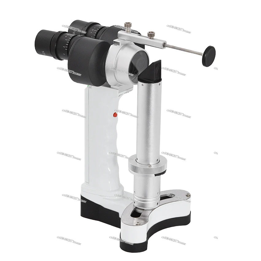 Optical and ophthalmic microscope, slit lamp, portable, with LED light source, for hospital ophthalmology.