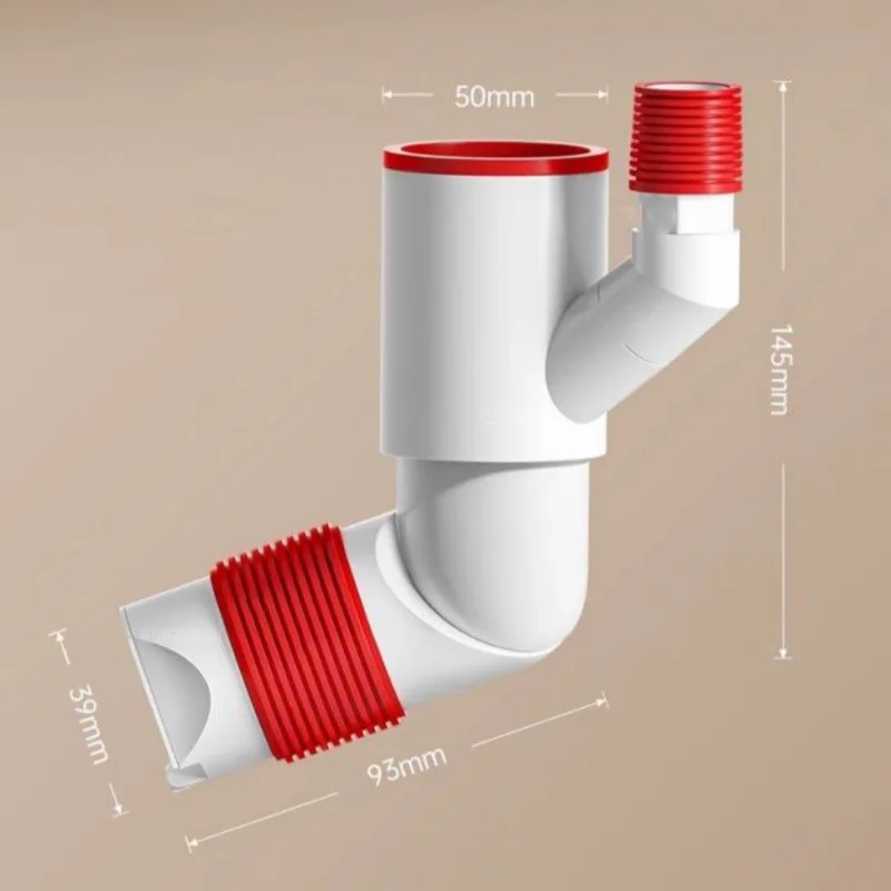 360° Rotating Floor Drain Sewer Pipe Wall Drainage Anti Backflow Washing Machine Basin Pipe Joint Bathroom Accessories