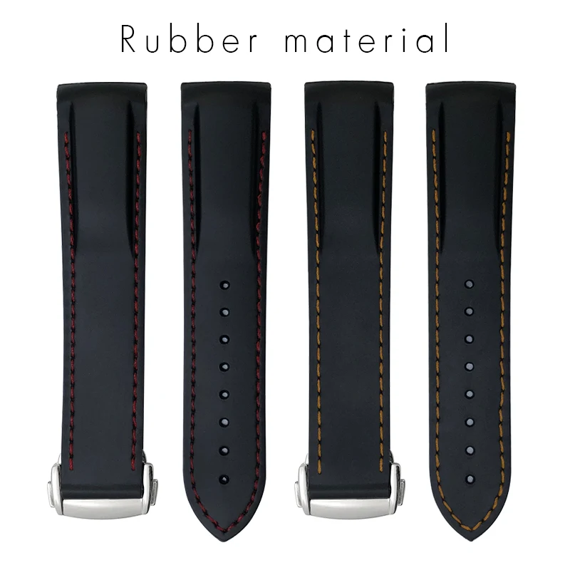 Rubber Curved Watchband for Omega Seamaster 300 AT150 Speedmaster 8900 Planet Ocean 18mm 19mm 20mm 21mm 22mm Silicone Strap