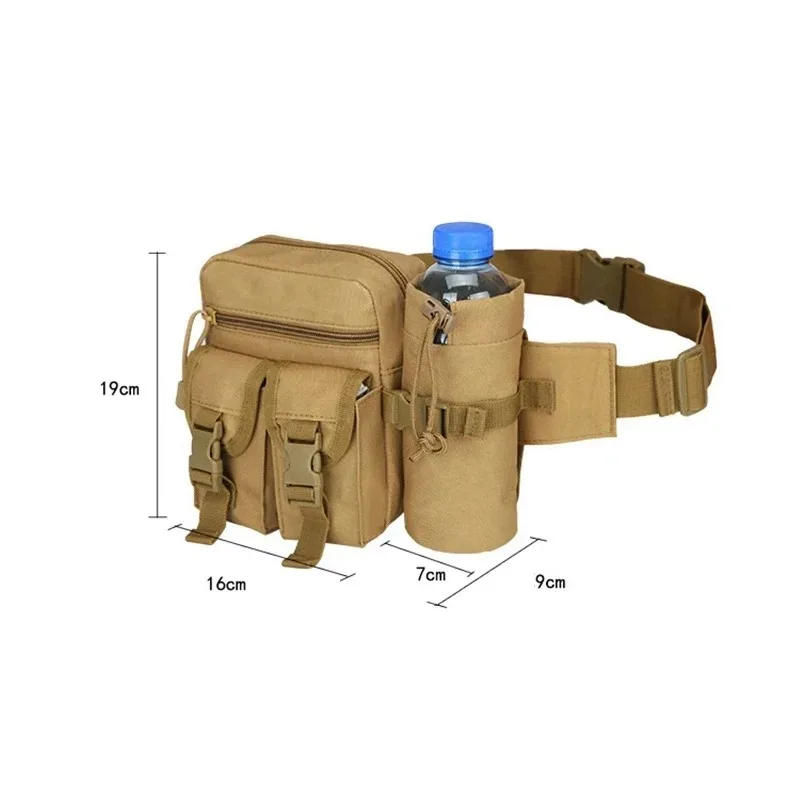 Outdoor men's waist bag military tactical backpack nylon water bottle mobile phone bag fishing military hunting hiking camping