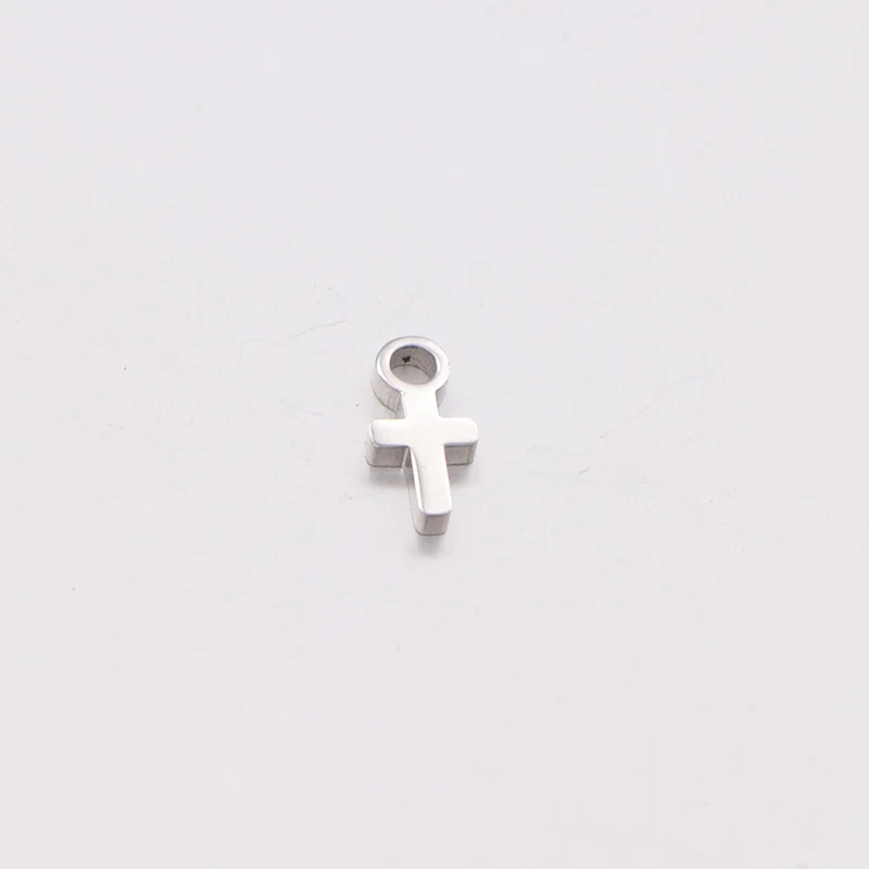 

20pcs/lot Mirror Polished Stainless Steel Mini Cross Charm Pendant for DIY Necklace Earring Bracelet Jewelry Making Accessories