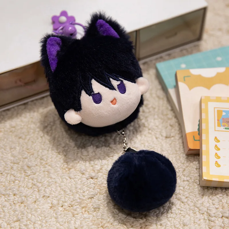 Mihoyo Genshin Impact Pluszak z ogonem w kształcie kuli włosów, breloczek, zawieszka do plecaka, dekoracja, pluszaki dla chłopców i dziewcząt, prezent