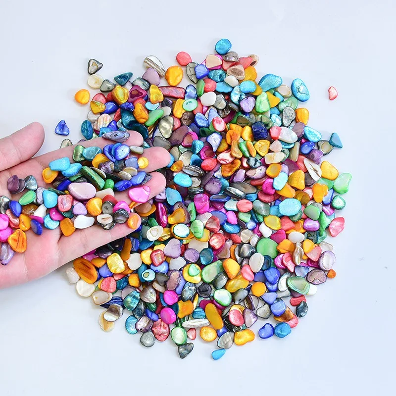 500g color shell fragments scattered DIY Mosaic beach color natural irregular decorative materials Handmade Mosaic art transpare