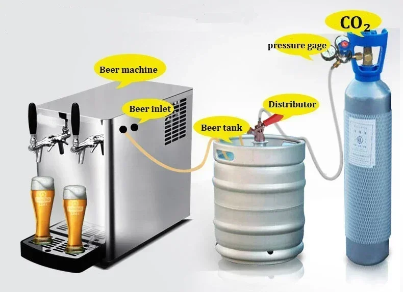 جيد 30L مشروع البيرة آلة صغيرة الجدول الأعلى البيرة نظام التبريد البيرة النبيذ آلة Veding 1 أو 2 صنبور آلة مبيعات بار المصنع #6
