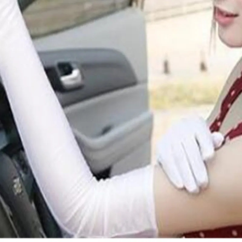 

New Classic Adult Black White Red Skin Opera/Elbow/Wrist Stretch Satin Finger Long Arm Gloves Women Club Gloves Driving Gloves