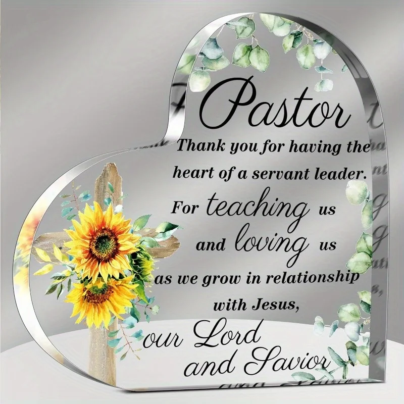 Pastor Appreciation Acrylic Gift - Inspirational Thank You & Retirement Keepsake