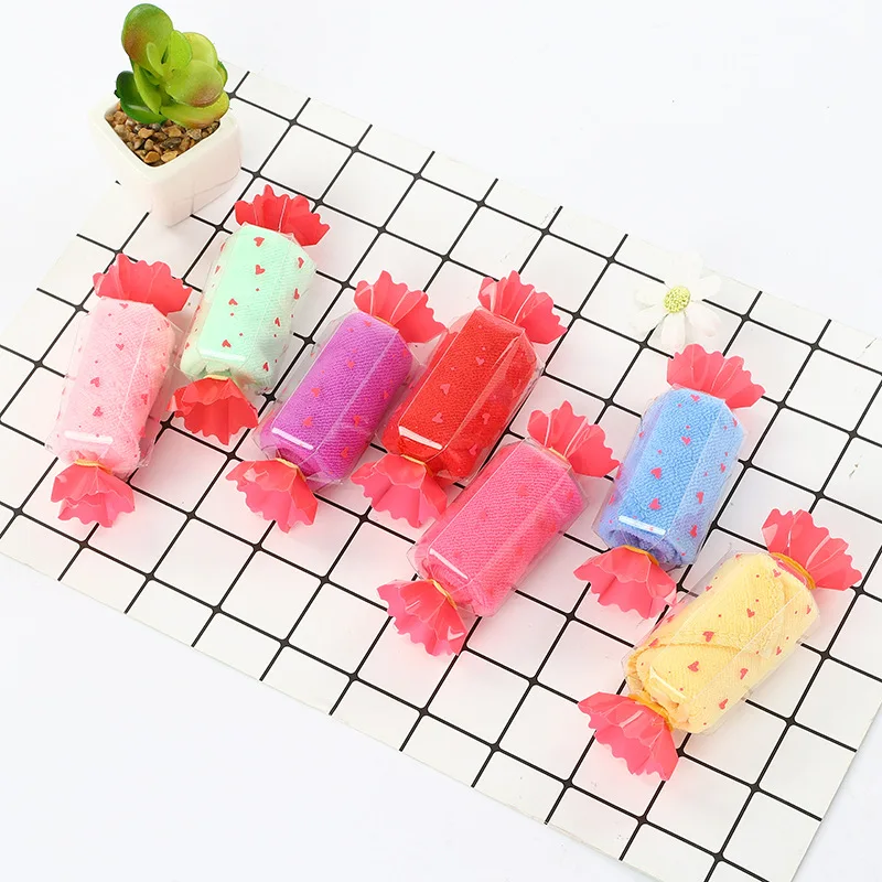 20 Pcs Pure Color Candy Towel/  Wedding Favor Supplies / Kindergarten Baby Birthday Party Christmas Gift/ 20cmX20cm/Wholesal