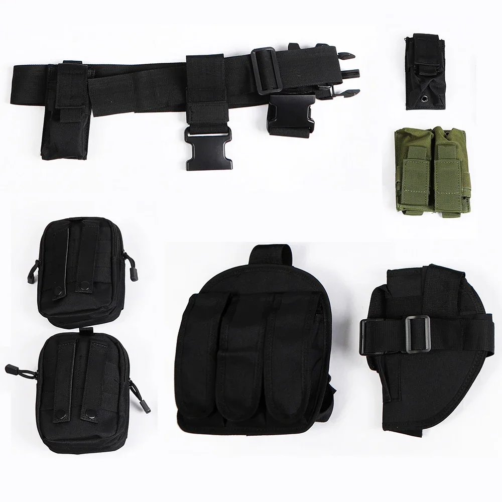 Carnaval Halloween Spel Kostuum Accessoires Utility Riem Met Tassen Held Leon Kennedy Cosplay T-Shirt Officier Oksel Holster