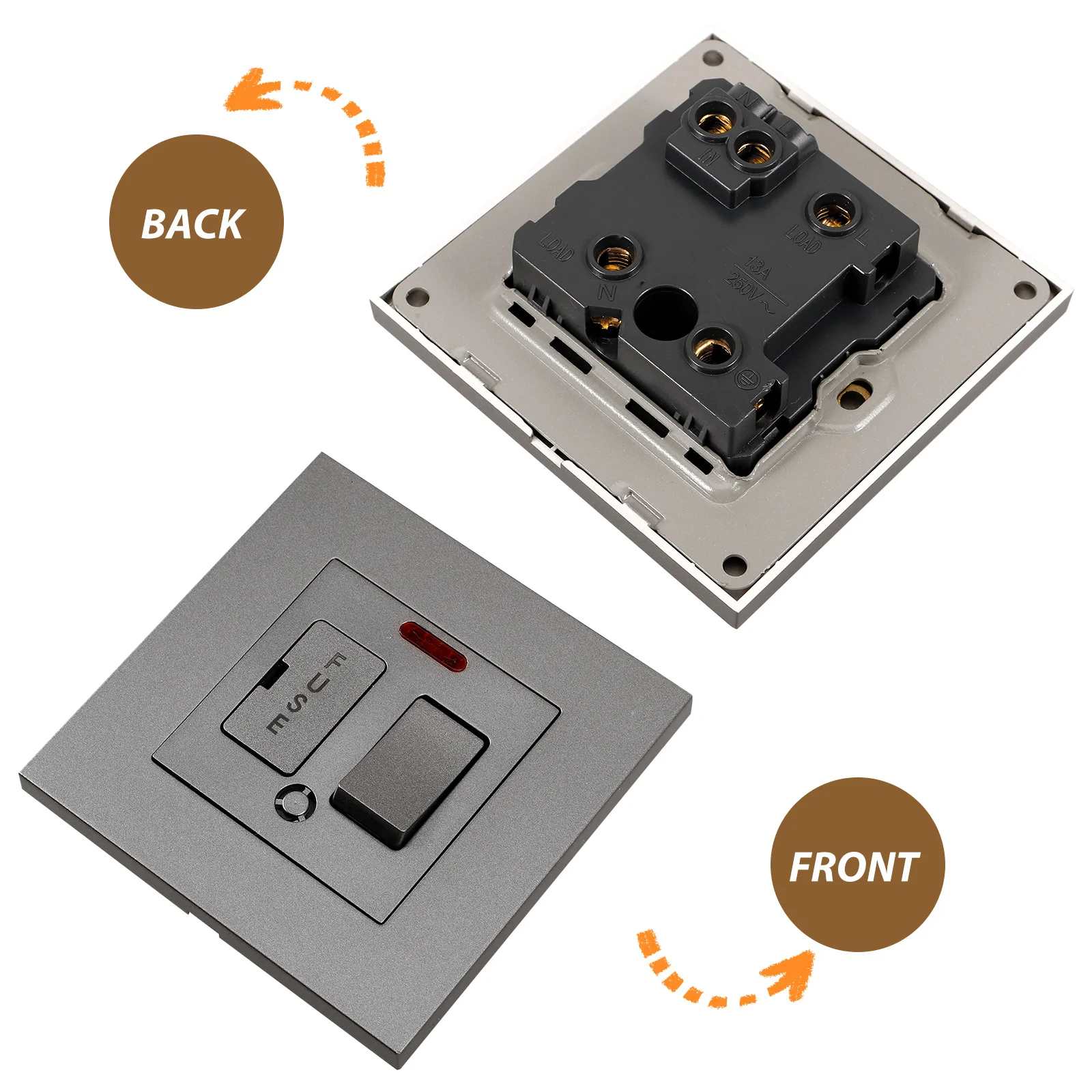 

Sturdy Fused Replaceable Appliance For Kitchen Exhaust Fans Durable Pc Material Wall-Mounted Part Replacement Kitchen Wall