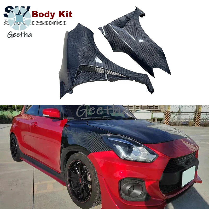 

Carbon Fiber SW Style ZC33S Front Fender for Suzuki Swift ZC33S 2017-2021 Car Side Vent Air Flow Fender Intake