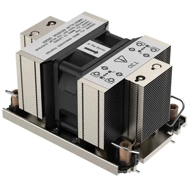 BOLRZO High Performance 2U Active FCLGA4189 Active Server Cooler with 5 Heating Tubes TDP400W 2U Server Central Processor