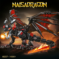 2025 Magic Monster Phantom Ice Flame Dragon toy Ninja Frost Giant Dragon assembly blocks boy 8 years old dinosaur 68257
