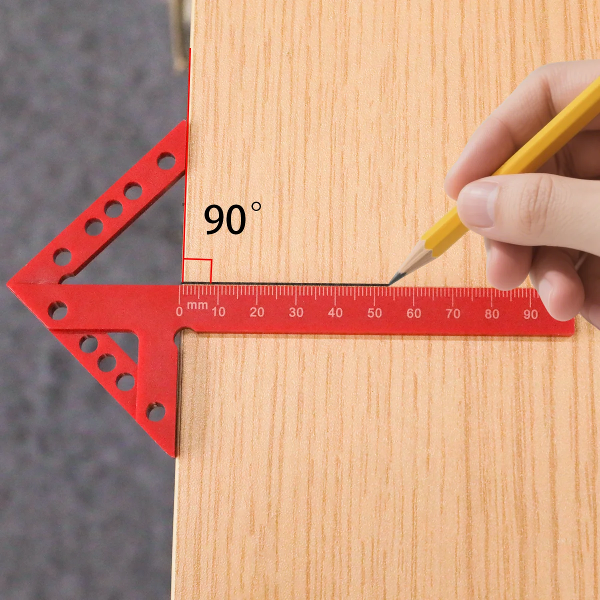 45/90 Degree Center Finder Measuring Ruler, Woodworking Angle Marking Tool, Carpenter Scribe for Accurate Layout & DIY Projects