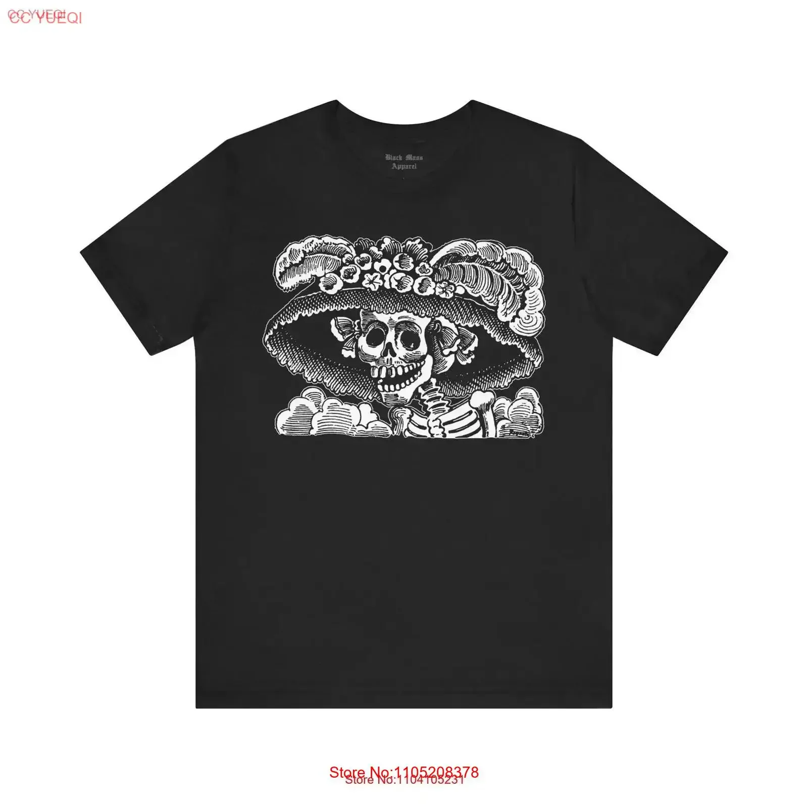 La Calavera Catrina José Guadalupe Posada camiseta herencia mexicana Vintage arte popular hispanico Jersey vintage lavado estirado