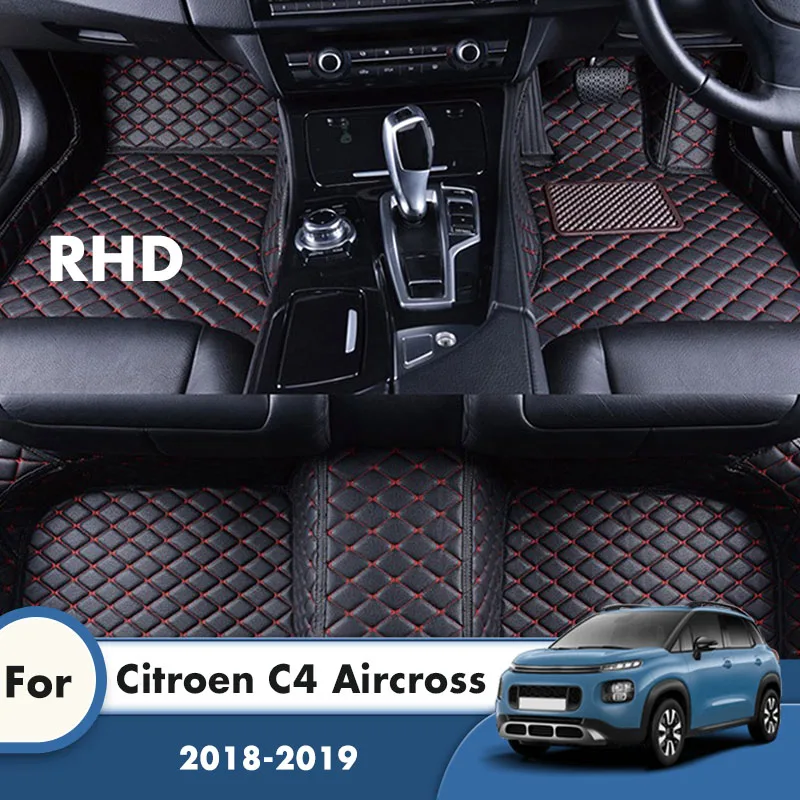 

RHD Carpets For Citroen C4 Aircross 2018 2019 Car Mats Floor Waterproof Rugs Custom Auto Interior Accessories Replacement Pads