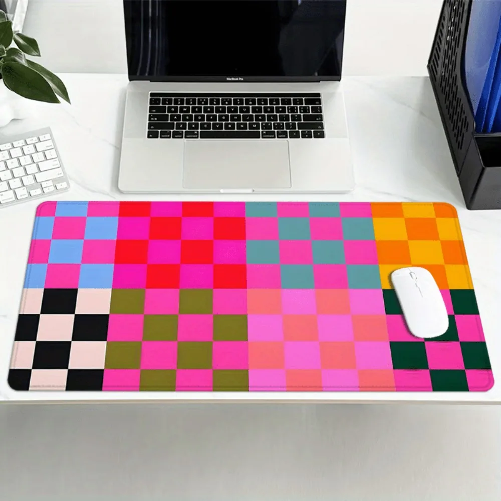 Colorful checkered gaming mouse pad and desktop pad משטח לעכבר mouse mat one piece mouse pad protector escritorio