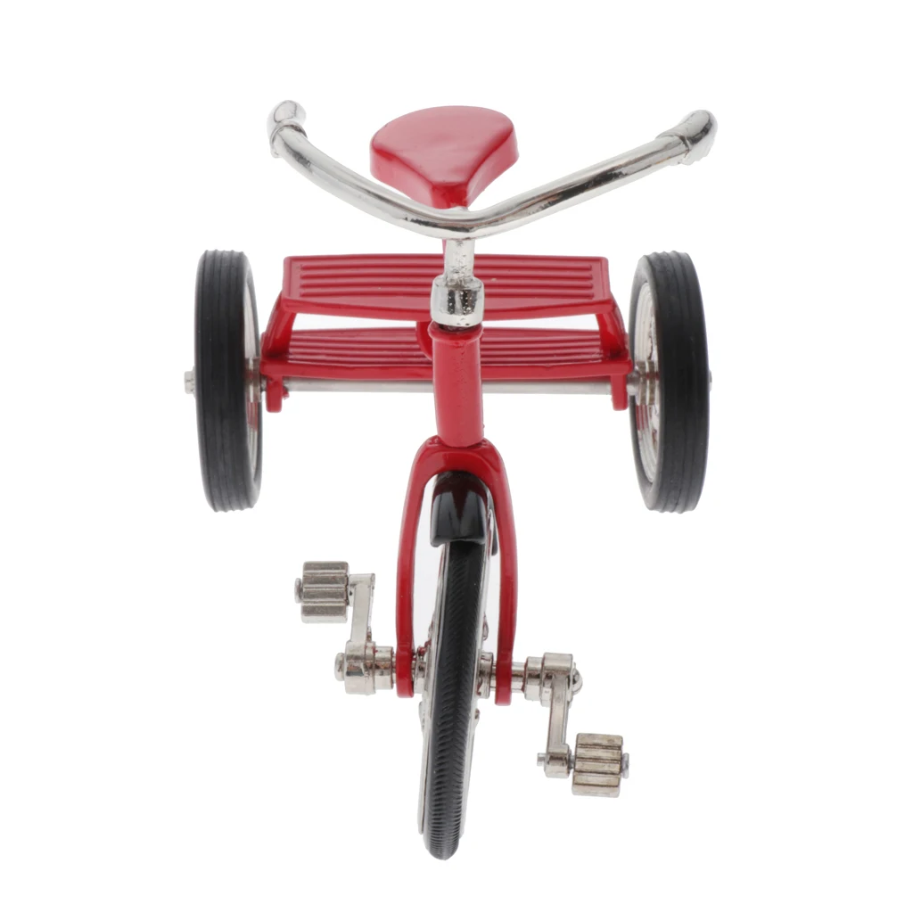 1:10 Vintage Alloy Tricycle Figure Racing Bike Model Money Gift Diecast Metal Bike Model For Dollhouse Tabletop Home Decoration