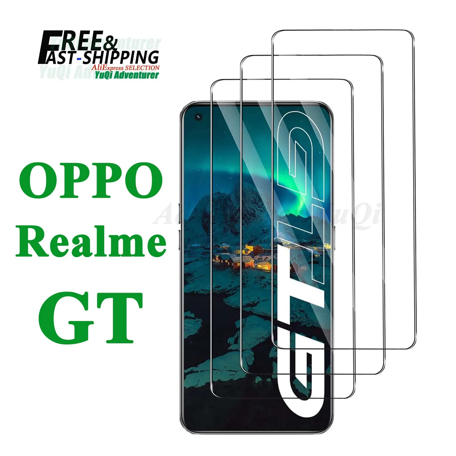 

Screen Protector For OPPO Realme GT, Tempered Glass SELECTION Free Ship HD 9H Transparent Clear Anti Scratch Case Friendly