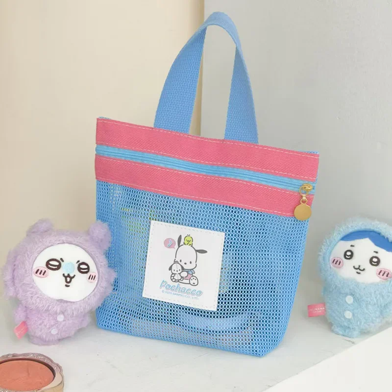 

Портативная косметичка Hello Kitty's, сетчатая многофункциональная дорожная сумка большой емкости для хранения, сумки для девочек для женщин