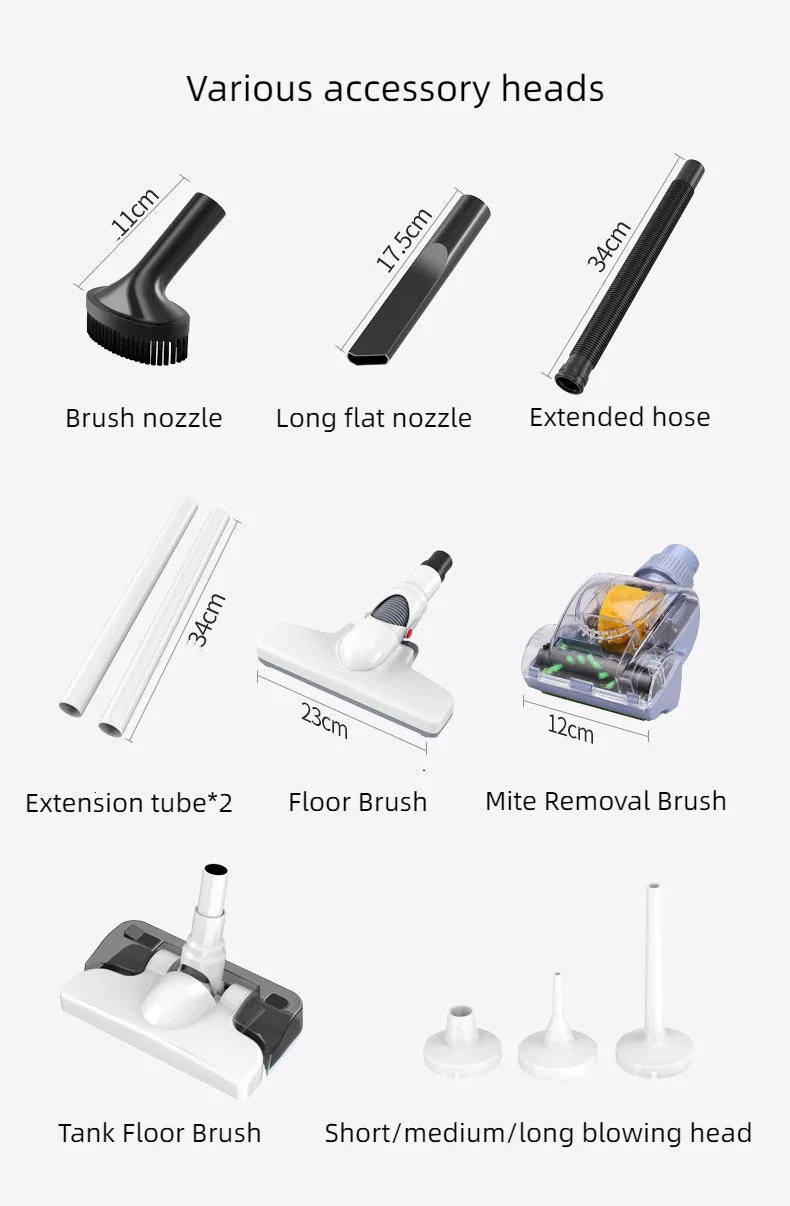 Dust And Mite Remover Multifunctional Car Vacuum Cleaner Rechargeable Handheld Vertical Household Vacuum Cleaner