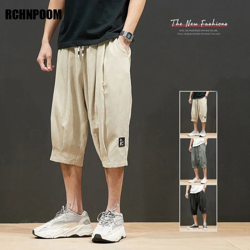Chinese Style Casual Shorts Men 2024 Summer Breathable Embroidery Harem Short Pants Male Spring New Loose Jogging knee-pants Men