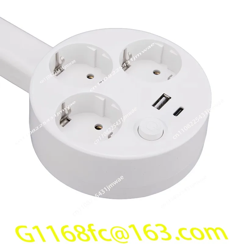 Hot Selling Small EU Standard 360 Degree Rotating Vertical Power Extender with Flame-retardant Plastic Socket