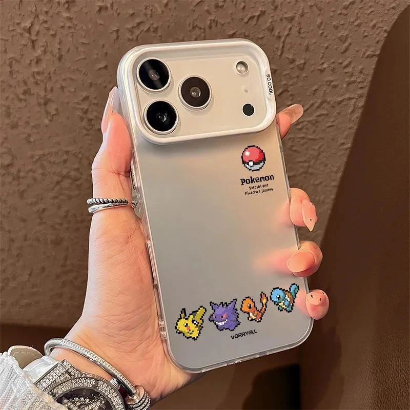 

NewCute Pixel P-Pokemon Pattern Phone Case For iPhone 17 16 15 14 13 12 11 Pro Max XR XS MAX 7 8 PLUS MINI INSLuxury Matte Cover