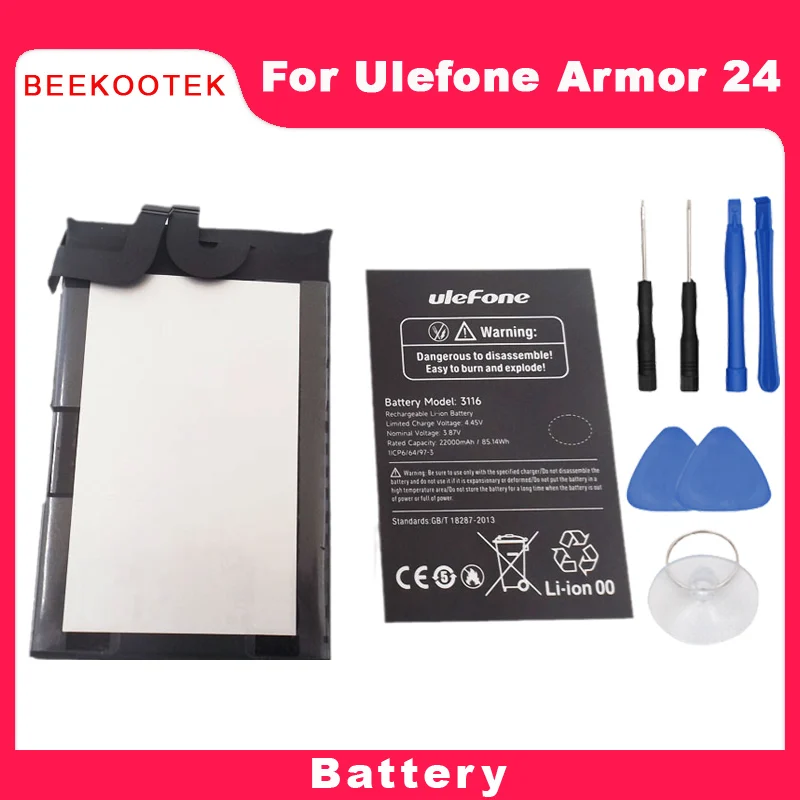 

New Original Ulefone Armor 24 Battery Inner Built Cell Phone Battery 22000mAh 3116 Accessories For Ulefone Armor 24 Smart Phone