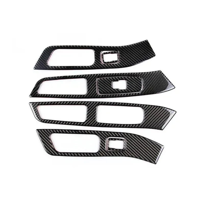 For Volvo S60 V60 RHD Car Accessories Gearshift Frame Trims Door Armrest Panel Window Switch Buttons Cover Carbon Fiber Stickers