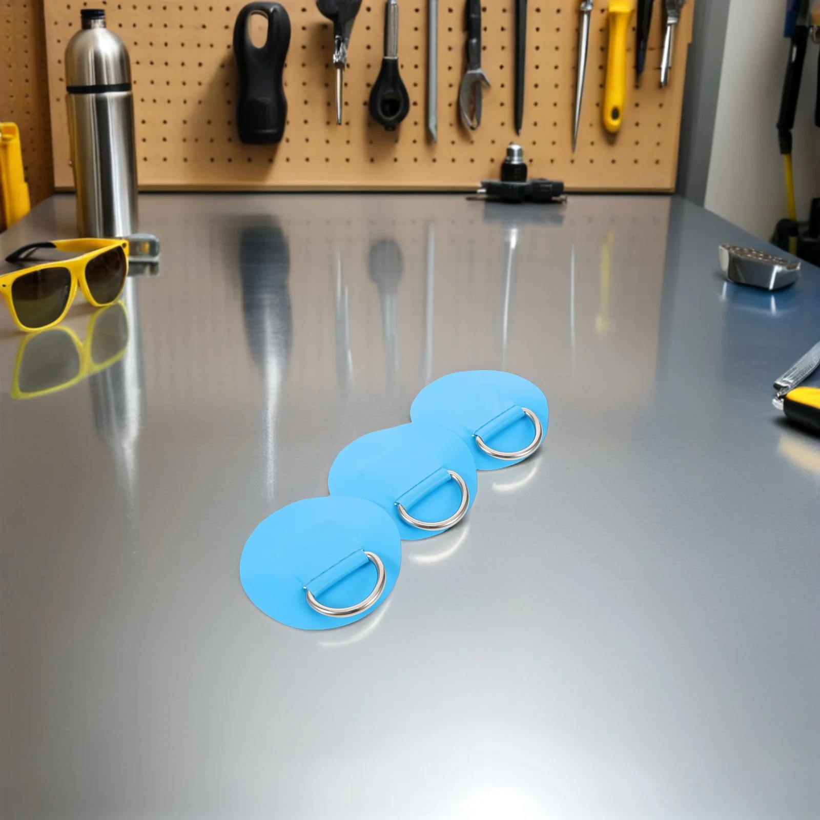 6 قطعة كاياك D-شكل مشبك دائم بولي كلوريد الفينيل D حلقة التصحيح ل مجداف قابل للنفخ مجلس بنجي الحبل خواتم قارب حبل مرن مشبك كاياك #2