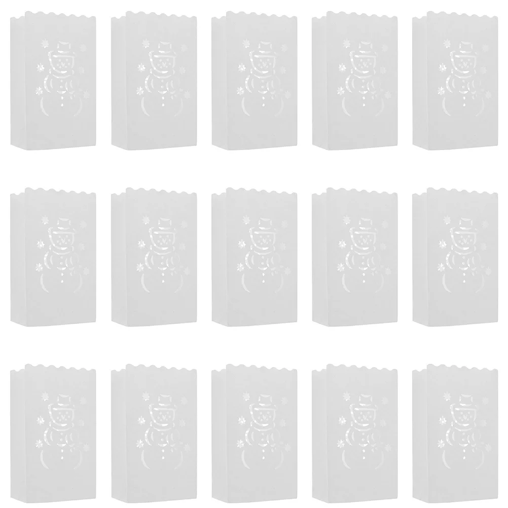 30 Stück Weihnachtstüten, aushöhlen, schwer entflammbar, Papiertüten, dekorative Halter für Partys, Zuhause, Weihnachten, romantisch