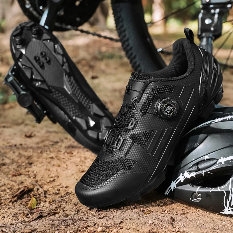 أحذية ركوب الدراجات الجبلية أحذية رياضية T887 جديد المربط عدم الانزلاق الرجال دراجة هوائية جبلية أحذية النساء شقة الذاتي قفل Spd الطريق دراجة الأحذية #5