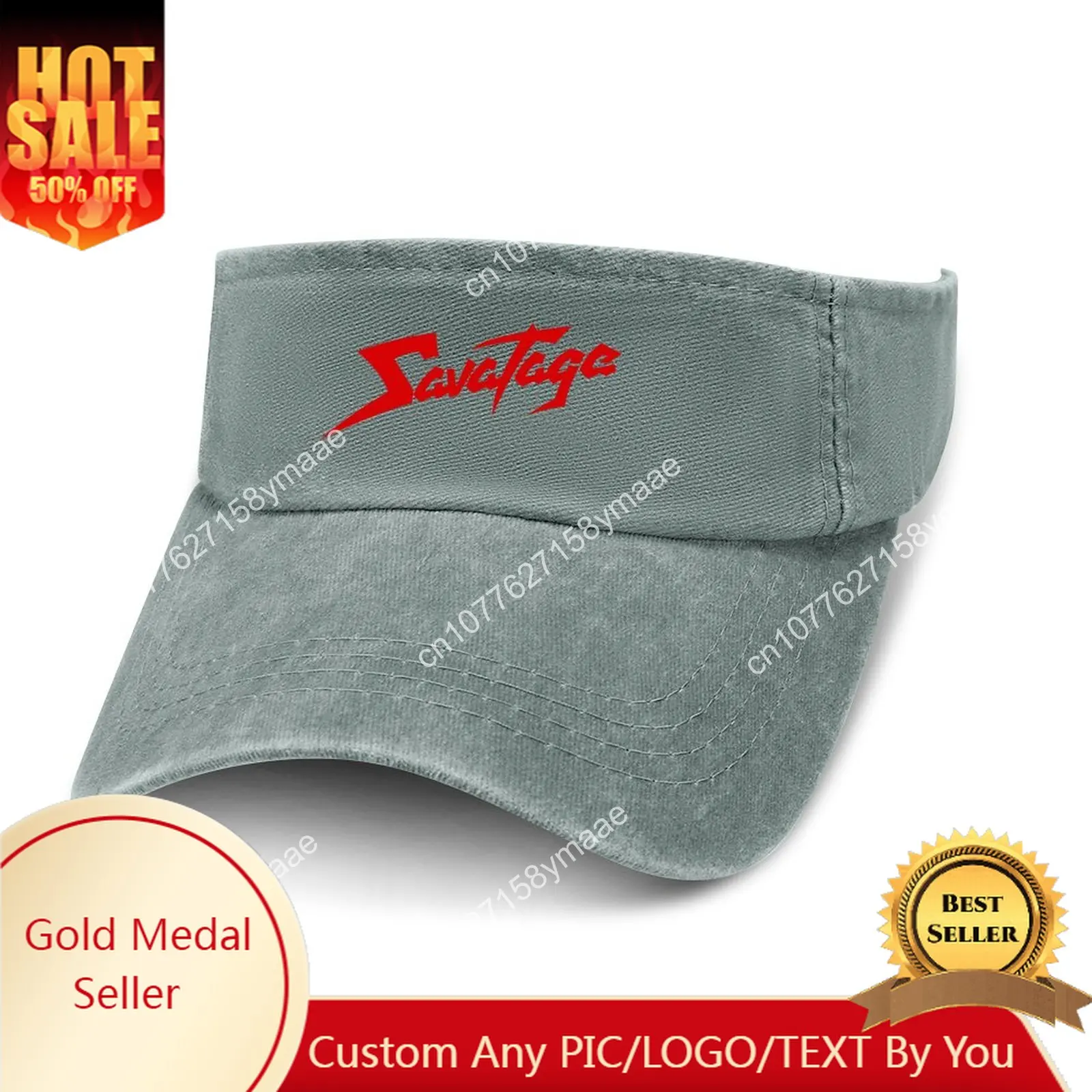 Savatage Band Sun Visor Leaky Top Cowboy Hats Mens Womens Customize DIY Cap Sports Baseball Tennis Golf Caps Empty Open Top Hat