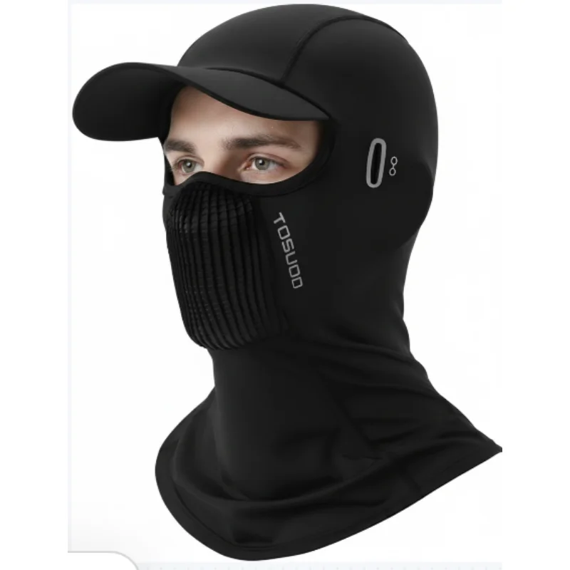 

Summer UV Protection Ice Silk Full Face Mask Breathable with Glasses Hole Quick-Drying Motorcycle Winter Warm Cycling Hat
