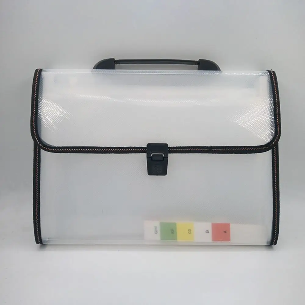 13 Pocket Test Paper Storage Bag Waterproof Large Capacity Accordion File Folder Portable Dustproof Handheld File Bag Stationery