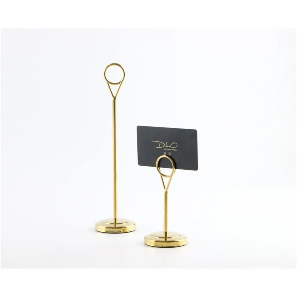 Metal Card Holder Note Holder Food Store Name Card Display Price Tag Clamp Shelf Table Desk Sign Clip Label Holder Stand Gold